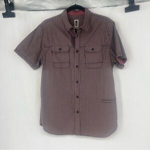 Howe No. 65 Red and White seersucker Men's Shirt
